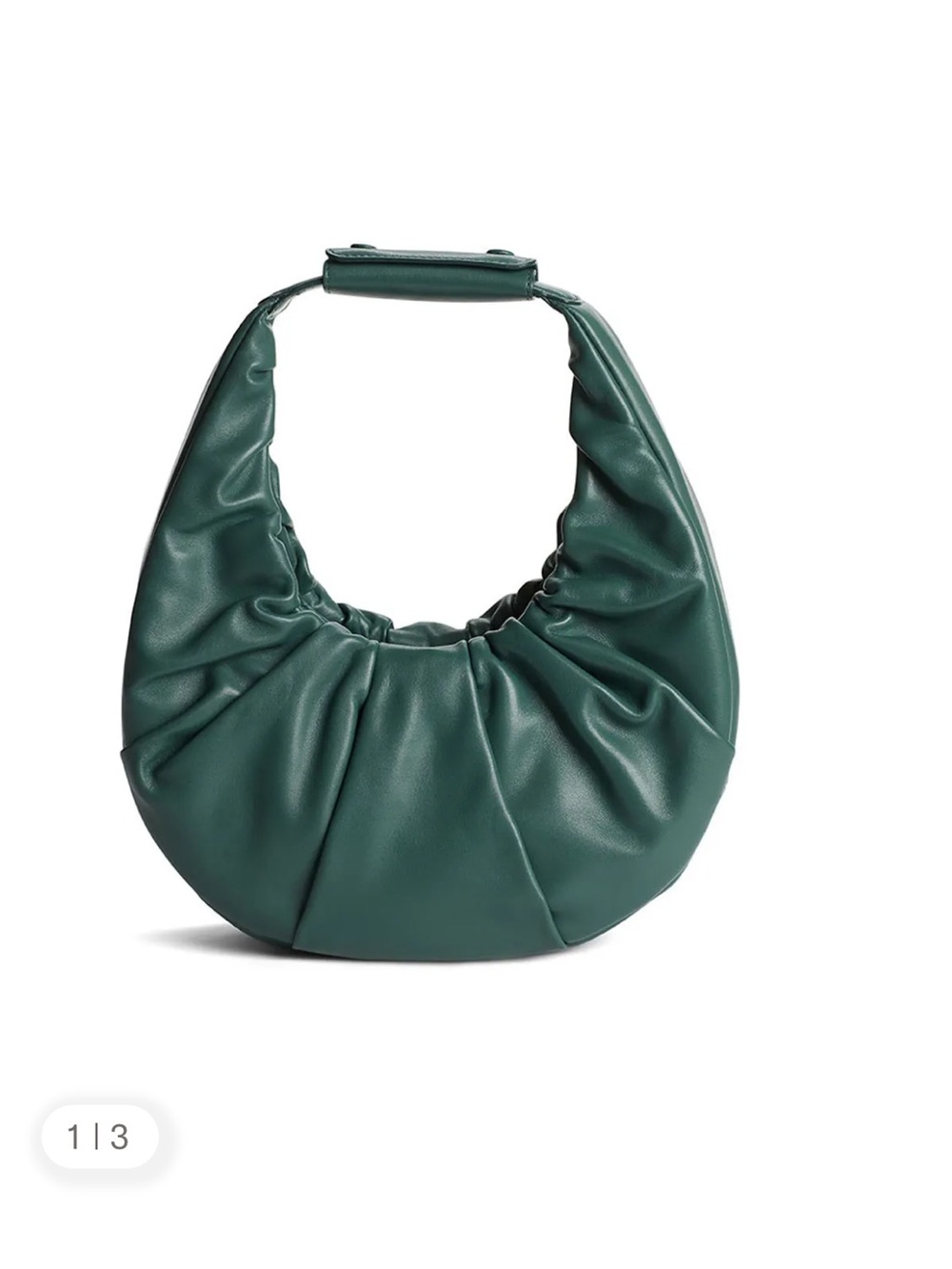 STAUD Moon Hunter Pleated Soft Lambskin Leather Bag